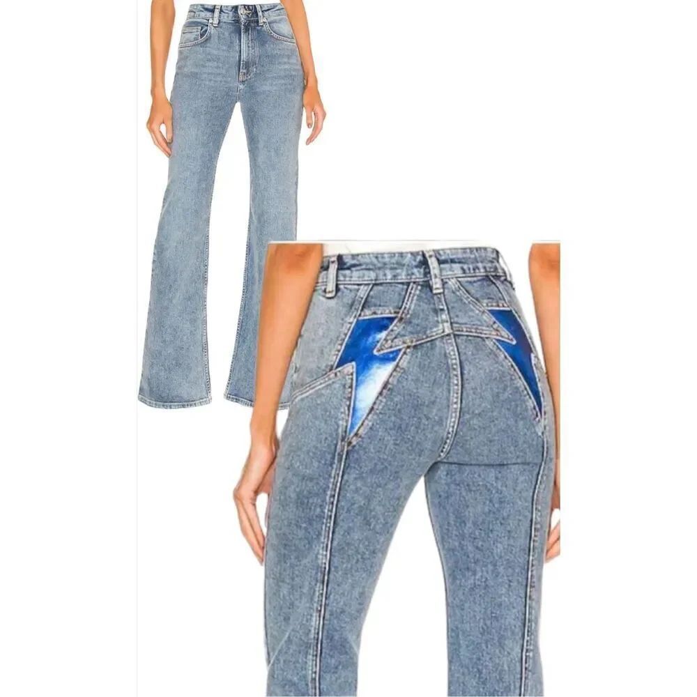 Free People We The Free Thunderbird Flare jeans electric blue